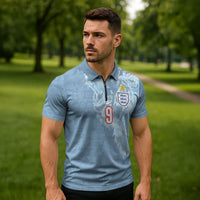 England National Football Custom Zipper Polo Shirt Lions Roar 2026 Glory