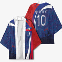 Haiti Football Custom Kimono Abstract Graphic Style Patriotic