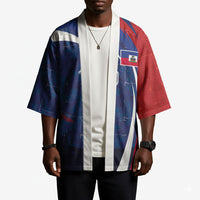 Haiti Football Custom Kimono Abstract Graphic Style Patriotic