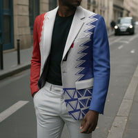 Haiti Football Custom Blazer Tribal African Abstract Graphic