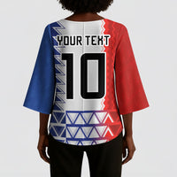 Haiti Football Custom Kimono Sleeve Blouse Tribal African Abstract Graphic