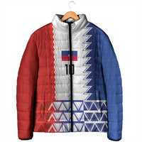 Haiti Football Custom Padded Jacket Tribal African Abstract Graphic
