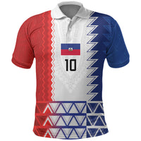 Haiti Football Custom Polo Shirt Tribal African Abstract Graphic