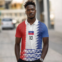 Haiti Football Custom Polo Shirt Tribal African Abstract Graphic