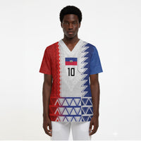 Haiti Football Custom Scrub Top Tribal African Abstract Graphic