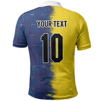 Haiti and Brazil Football Custom Polo Shirt Splash Half Split
