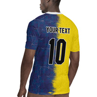 Haiti and Brazil Football Custom Rugby Jersey Splash Half Split
