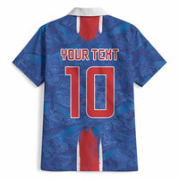 Cabo Verde Custom Hawaiian Shirt Paint Brush Stroke Shark Pattern Map Design