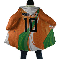 Cote D'Ivoire Football Custom Cloak Abstract Wave Pattern Tribal Sporty Style
