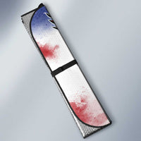 Guam and United States Together Auto Sun Shade Bald Eagle and Guam Seal with Flower and Tribal Tattoos - Wonder Print Shop