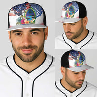 Guam and United States Together Baseball Net Cap Bald Eagle and Guam Seal with Flower and Tribal Tattoos - Wonder Print Shop