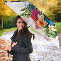 Guam and United States Together Umbrella Bald Eagle and Guam Seal with Flower and Tribal Tattoos - Wonder Print Shop