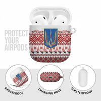 Ukraine Merry Christmas AirPods Case Ukraine Emblem and Vyshyvanka Xmas Style - Wonder Print Shop