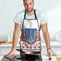 Ukraine Merry Christmas Apron Ukraine Emblem and Vyshyvanka Xmas Style - Wonder Print Shop