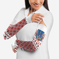 Ukraine Merry Christmas Arm Sleeves Ukraine Emblem and Vyshyvanka Xmas Style - Wonder Print Shop