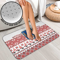 Ukraine Merry Christmas Bathroom Set Ukraine Emblem and Vyshyvanka Xmas Style - Wonder Print Shop