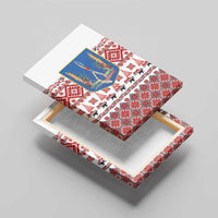 Ukraine Merry Christmas Canvas Wall Art Ukraine Emblem and Vyshyvanka Xmas Style - Wonder Print Shop
