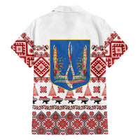 Ukraine Merry Christmas Family Matching Long Sleeve Bodycon Dress and Hawaiian Shirt Ukraine Emblem and Vyshyvanka Xmas Style - Wonder Print Shop