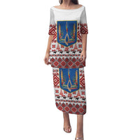 Ukraine Merry Christmas Family Matching Puletasi and Hawaiian Shirt Ukraine Emblem and Vyshyvanka Xmas Style - Wonder Print Shop