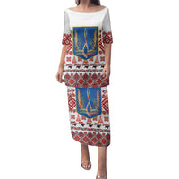 Ukraine Merry Christmas Family Matching Puletasi and Hawaiian Shirt Ukraine Emblem and Vyshyvanka Xmas Style - Wonder Print Shop