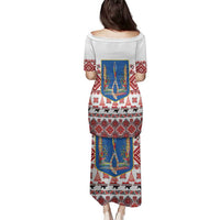 Ukraine Merry Christmas Family Matching Puletasi and Hawaiian Shirt Ukraine Emblem and Vyshyvanka Xmas Style - Wonder Print Shop