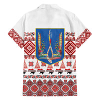 Ukraine Merry Christmas Family Matching Summer Maxi Dress and Hawaiian Shirt Ukraine Emblem and Vyshyvanka Xmas Style - Wonder Print Shop