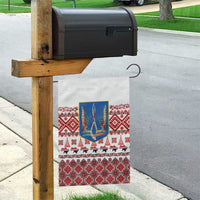 Ukraine Merry Christmas Garden Flag Ukraine Emblem and Vyshyvanka Xmas Style - Wonder Print Shop