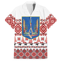Ukraine Merry Christmas Hawaiian Shirt Ukraine Emblem and Vyshyvanka Xmas Style - Wonder Print Shop