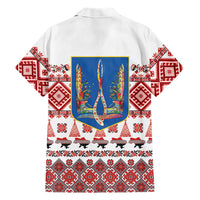 Ukraine Merry Christmas Hawaiian Shirt Ukraine Emblem and Vyshyvanka Xmas Style - Wonder Print Shop