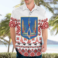 Ukraine Merry Christmas Hawaiian Shirt Ukraine Emblem and Vyshyvanka Xmas Style - Wonder Print Shop