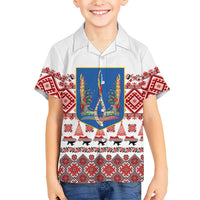 Ukraine Merry Christmas Hawaiian Shirt Ukraine Emblem and Vyshyvanka Xmas Style - Wonder Print Shop