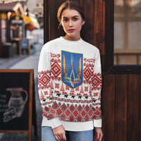 Ukraine Merry Christmas Ugly Christmas Sweater Ukraine Emblem and Vyshyvanka Xmas Style - Wonder Print Shop