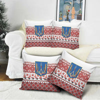 Ukraine Merry Christmas Pillow Cover Ukraine Emblem and Vyshyvanka Xmas Style - Wonder Print Shop