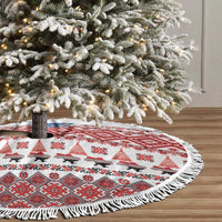 Ukraine Merry Christmas Tree Skirt Ukraine Emblem and Vyshyvanka Xmas Style - Wonder Print Shop