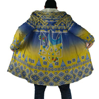 Ukraine Merry Christmas Cloak Ukraine Emblem and Vyshyvanka Knitted Effect - Wonder Print Shop