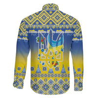 Ukraine Merry Christmas Family Matching Puletasi and Hawaiian Shirt Ukraine Emblem and Vyshyvanka Knitted Effect - Wonder Print Shop
