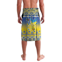 Ukraine Merry Christmas Lavalava Ukraine Emblem and Vyshyvanka Knitted Effect - Wonder Print Shop