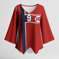 Custom Norway Football Kimono Sleeve Blouse Retro Style