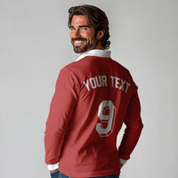 Custom Norway Football Long Sleeve Polo Shirt Retro Style
