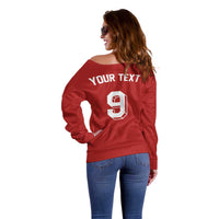 Custom Norway Football Off Shoulder Sweater Retro Style