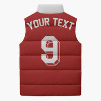 Custom Norway Football Sleeveless Puffer Jacket Retro Style