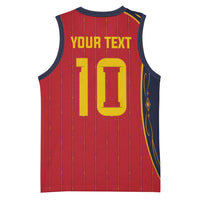 Custom Spain Football Basketball Jersey Sporty Style-Royal Vibe