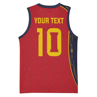 Custom Spain Football Basketball Jersey Sporty Style-Royal Vibe