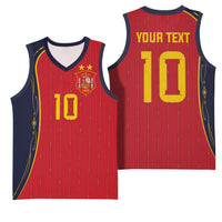Custom Spain Football Basketball Jersey Sporty Style-Royal Vibe