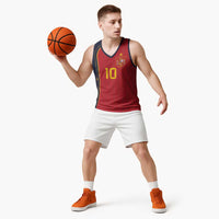 Custom Spain Football Basketball Jersey Sporty Style-Royal Vibe