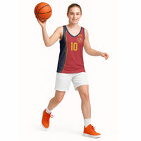 Custom Spain Football Basketball Jersey Sporty Style-Royal Vibe
