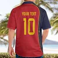 Custom Spain Football Hawaiian Shirt Sporty Style-Royal Vibe