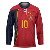 Custom Spain Football Hockey Jersey Sporty Style-Royal Vibe