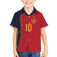 Custom Spain Football Kid Hawaiian Shirt Sporty Style-Royal Vibe