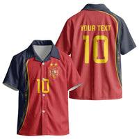 Custom Spain Football Kid Hawaiian Shirt Sporty Style-Royal Vibe LT03
